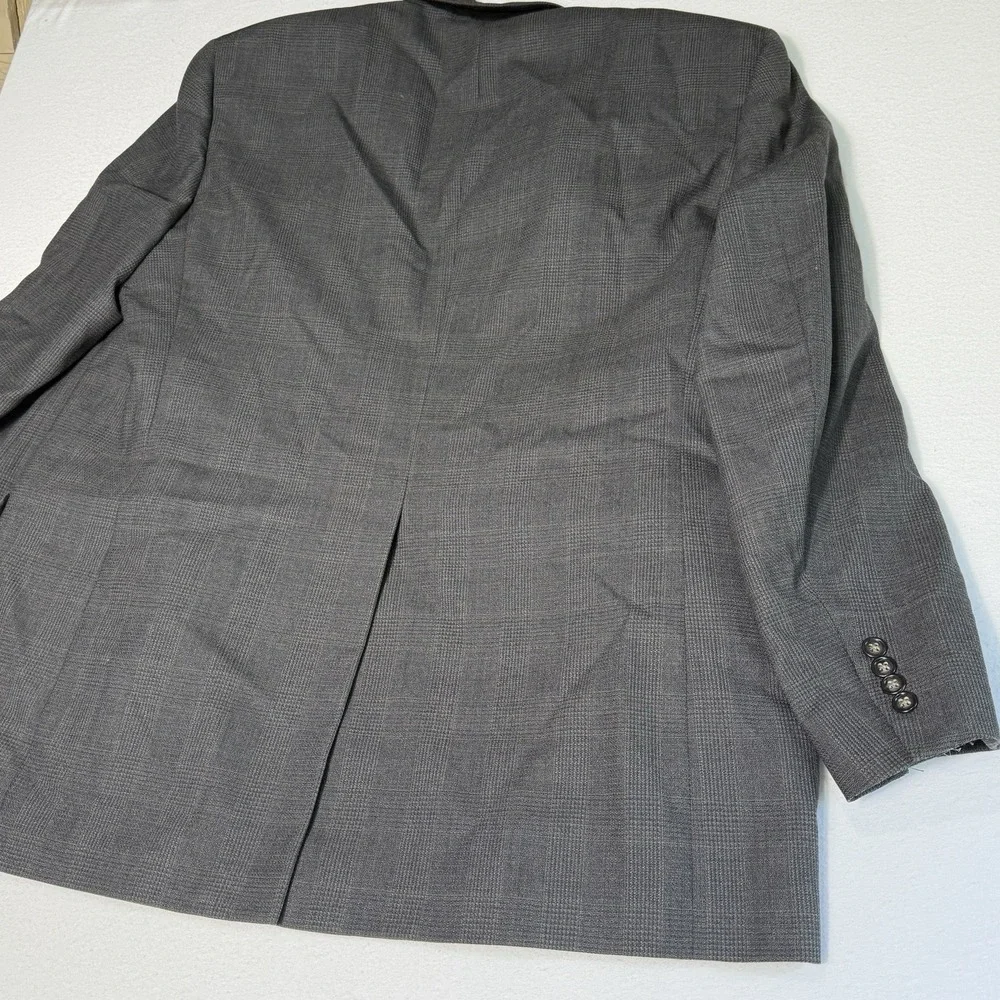 Austin Reed Blazer Sport Coat Mens 44L Gray Check‎ Wool